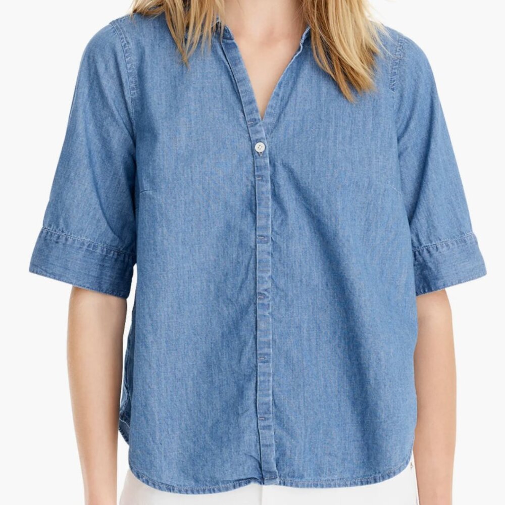J. Crew Button-Up Chambray Shirt- LT
